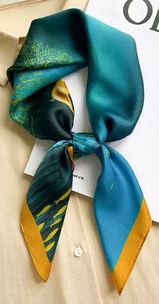 100% Mulberry Silk Scarf - 65x65cm