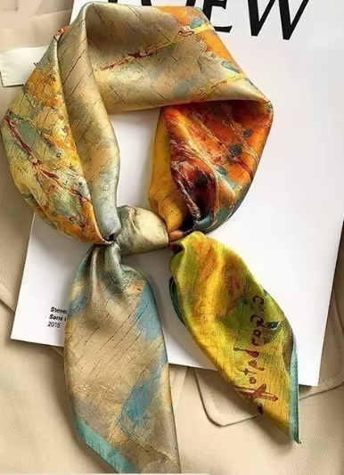 100% Mulberry Silk Scarf - 65x65cm