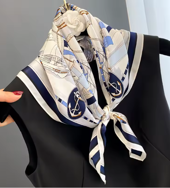 100% Mulberry Silk Scarf - 65x65cm