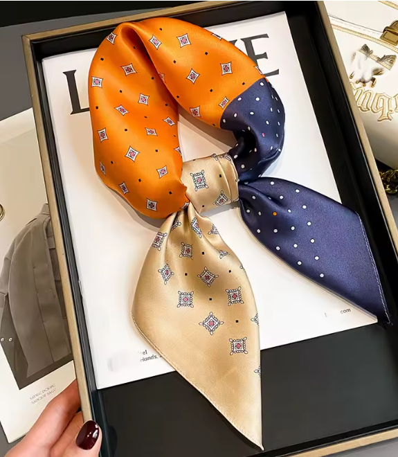 100% Mulberry Silk Scarf - 65x65cm