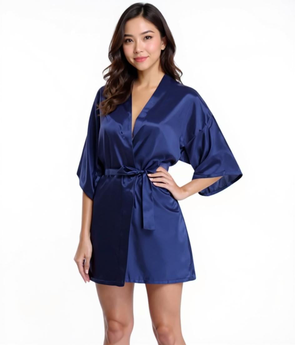 Short Silk Robe