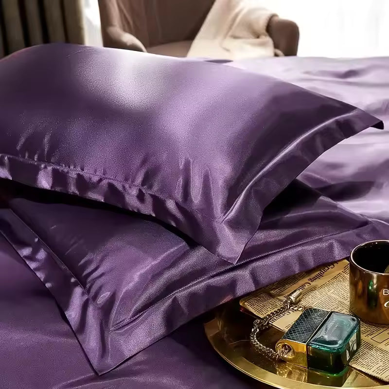 2pcs Silk Pillowcase - Ruffled Edge