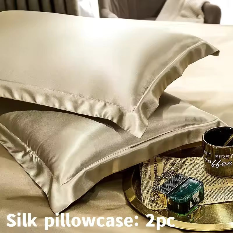 2pcs Silk Pillowcase - Ruffled Edge