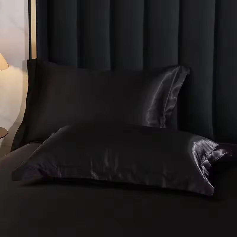 2pcs Silk Pillowcase - Ruffled Edge