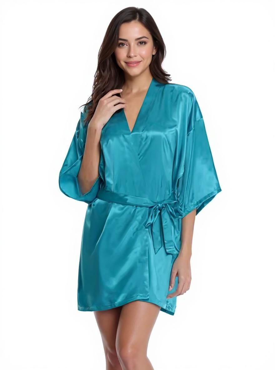Short Silk Robe