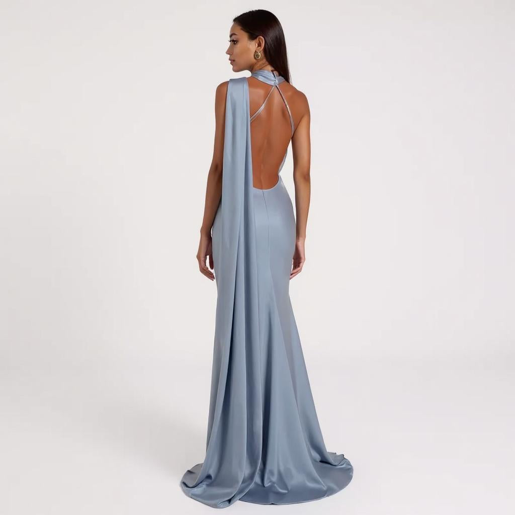 Silk One-Shoulder Dress