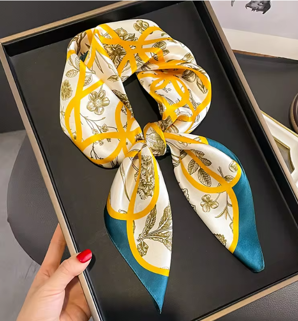 100% Mulberry Silk Scarf - 65x65cm