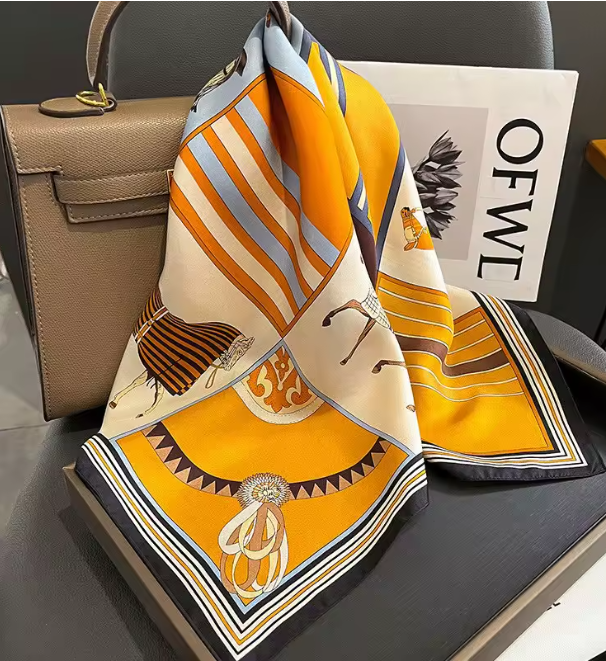 100% Mulberry Silk Scarf - 65x65cm