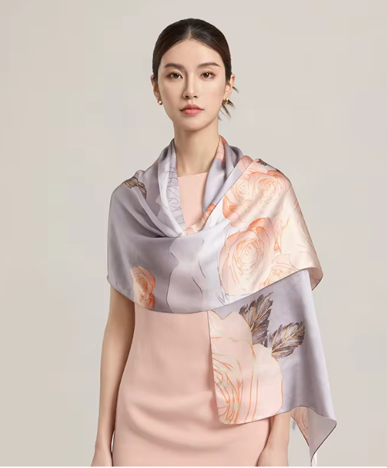 100% Silk Scarf - 170x50cm