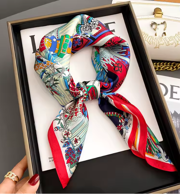 100% Mulberry Silk Scarf - 65x65cm