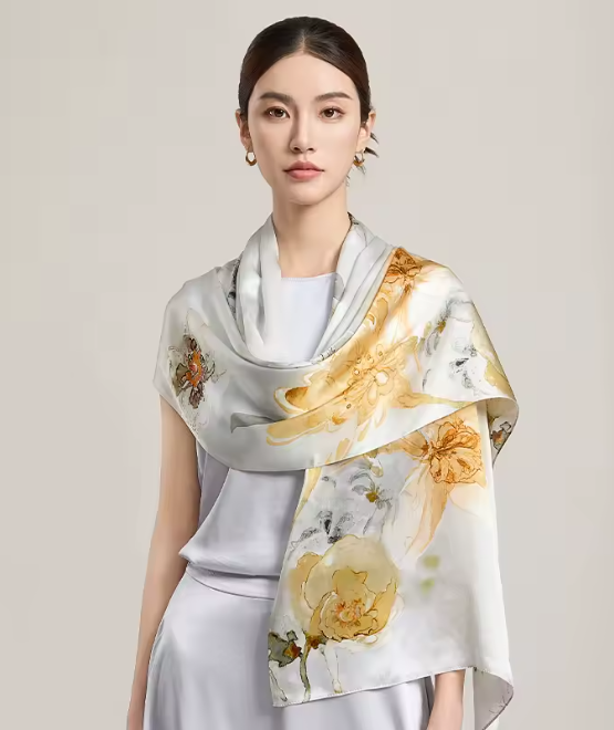 100% Silk Scarf - 170x50cm