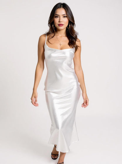 Silk Slip Midi Dress