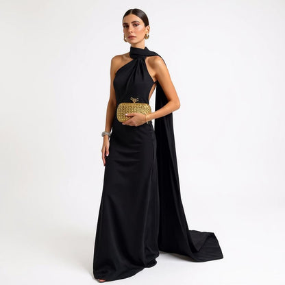 Silk One-Shoulder Dress