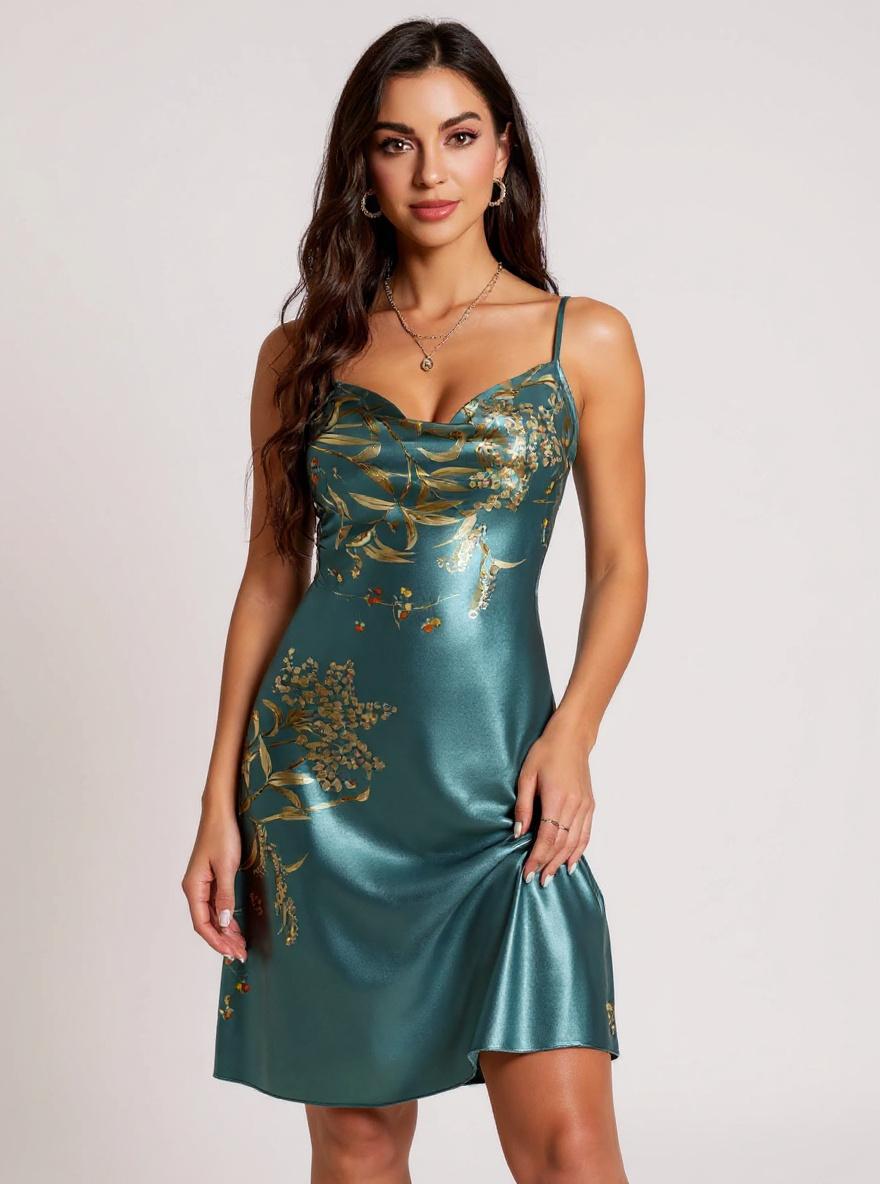 Silk Floral Slip Dress