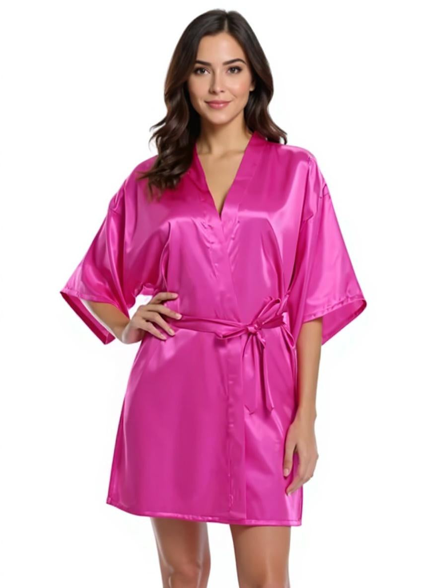 Short Silk Robe