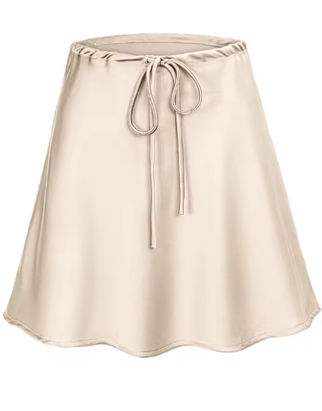 Silk Mini Skirt – Straight Fit
