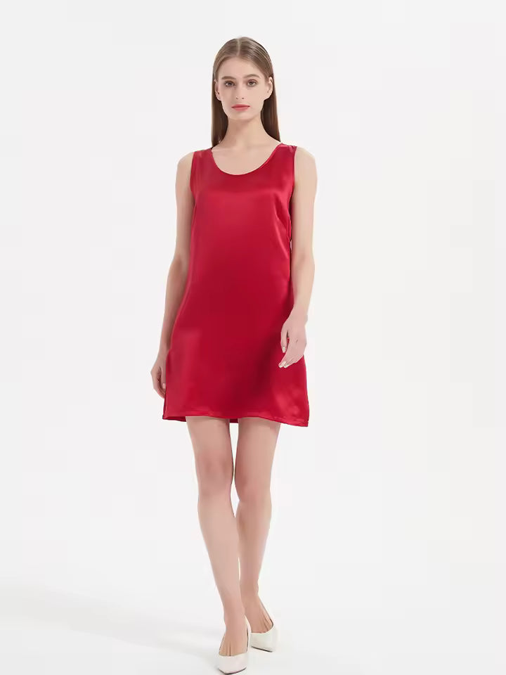 Silk Shift Mini Dress