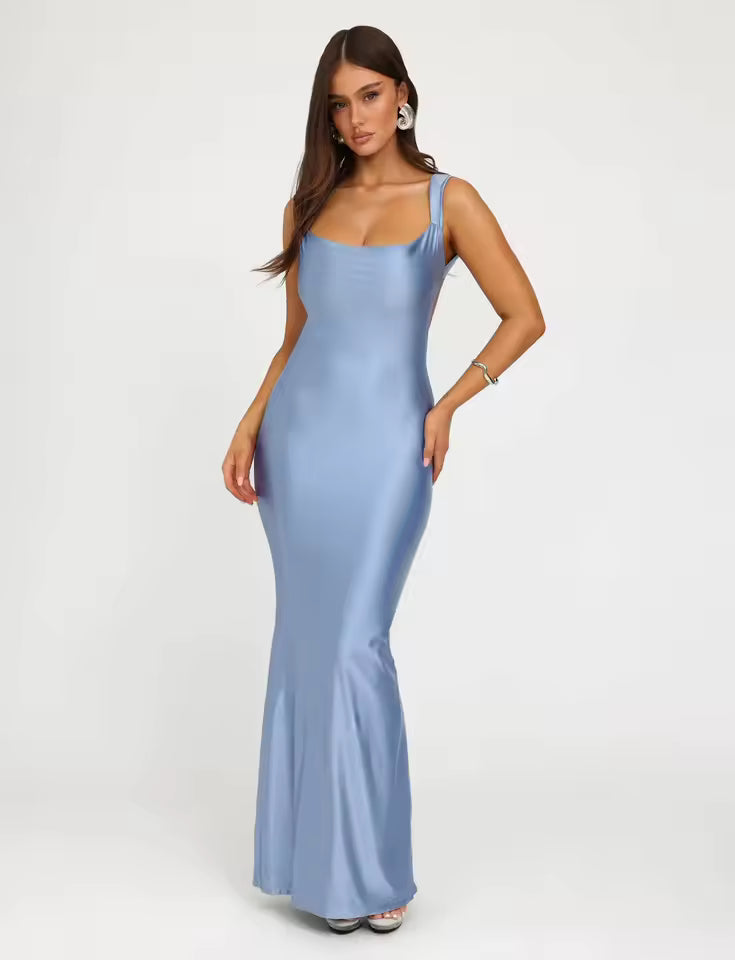 Silk Bodycon Maxi Dress