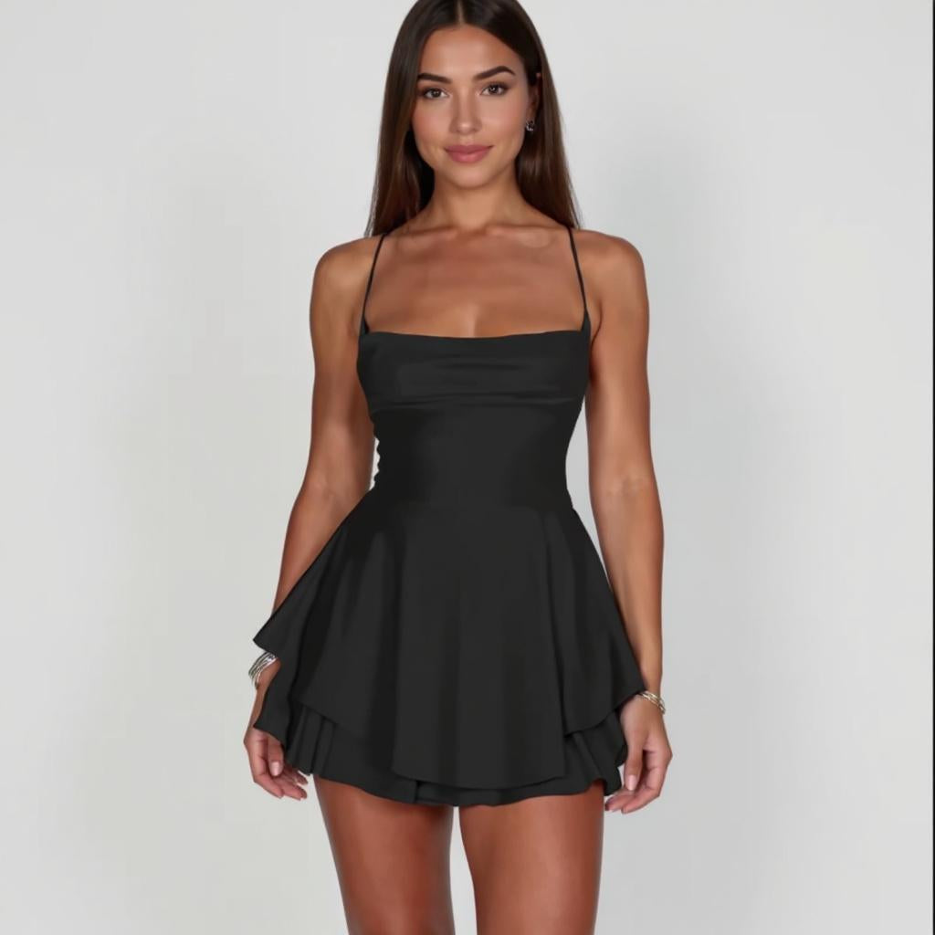 Silk Flare Mini Dress