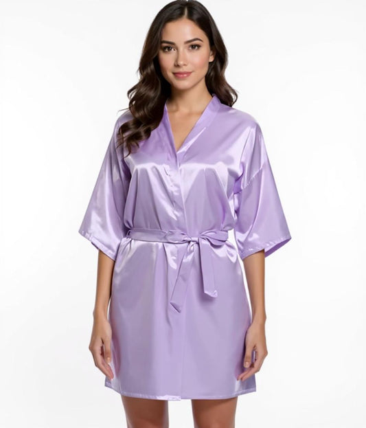 Short Silk Robe