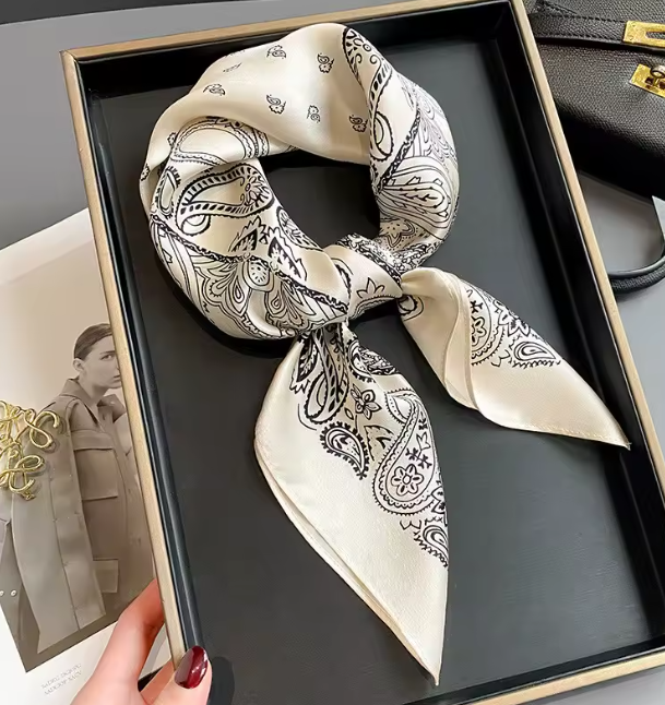 100% Mulberry Silk Scarf - 65x65cm