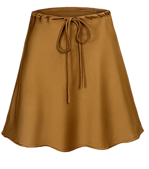 Silk Mini Skirt – Straight Fit