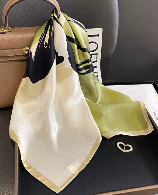 100% Mulberry Silk Scarf - 65x65cm