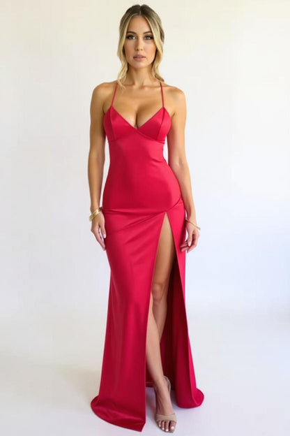 Silk High-Slit Gown