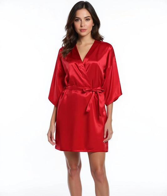 Short Silk Robe