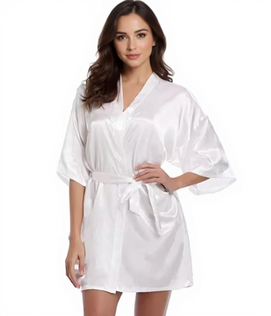 Short Silk Robe