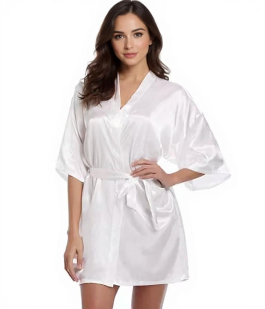 Short Silk Robe