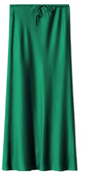Silk Maxi Skirt – Adjustable Tie Waist