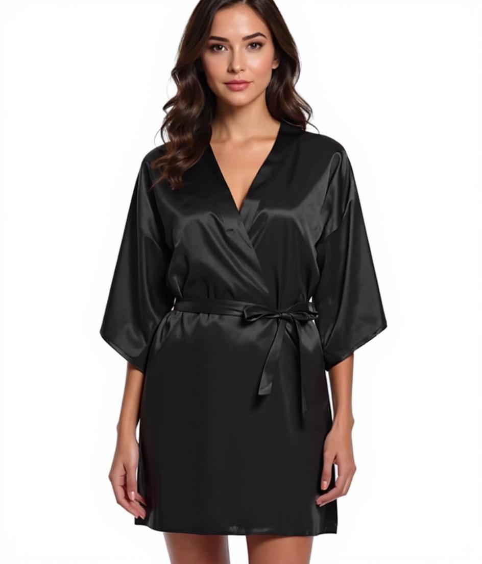Short Silk Robe