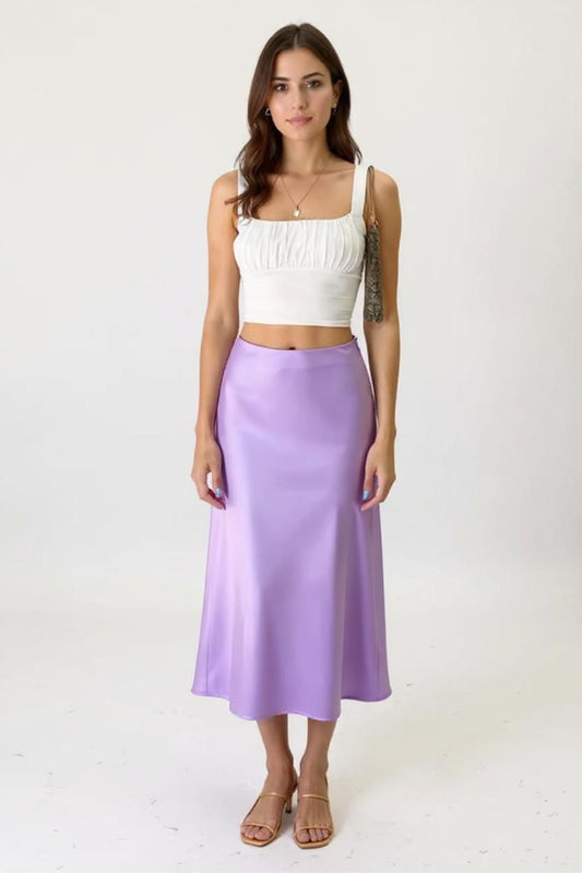 Silk Midi Skirt