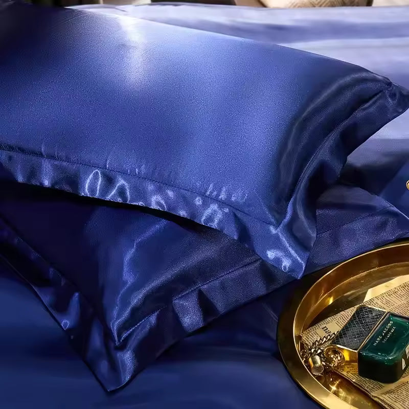 2pcs Silk Pillowcase - Ruffled Edge