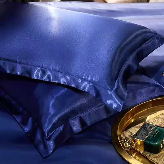 2pcs Silk Pillowcase - Ruffled Edge