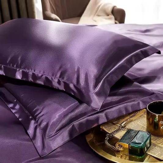 2pcs Silk Pillowcase - Ruffled Edge