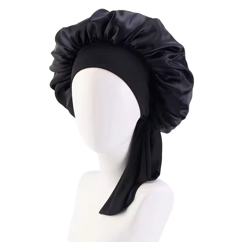 Silk Bonnet with Long Ribbons