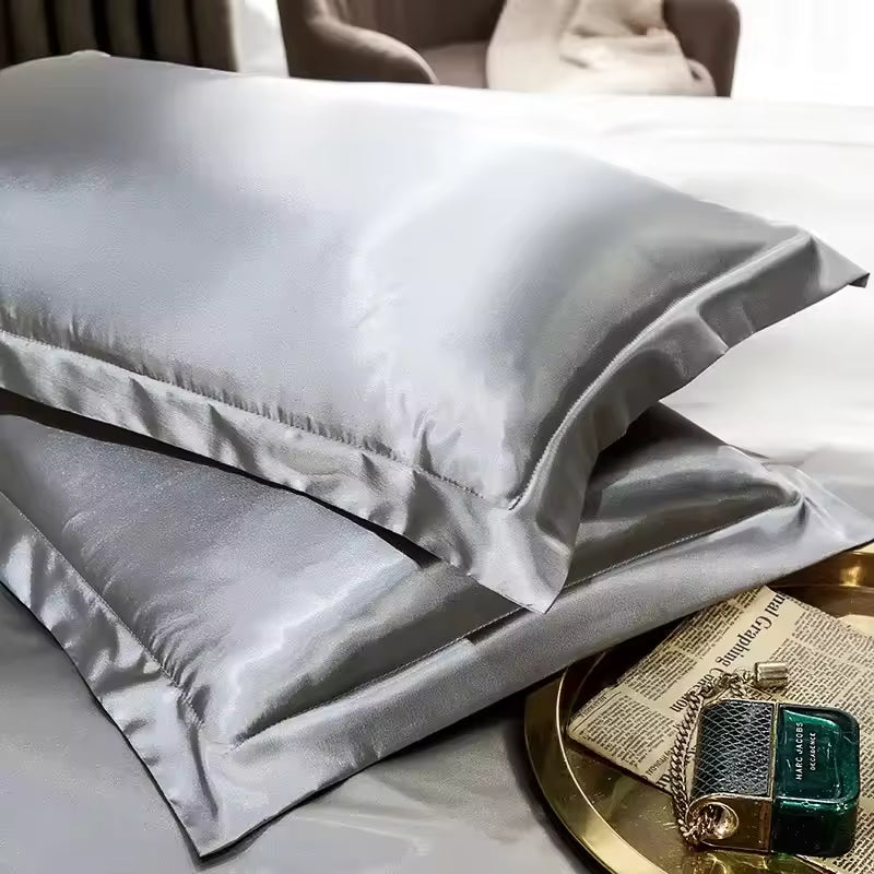 2pcs Silk Pillowcase - Ruffled Edge