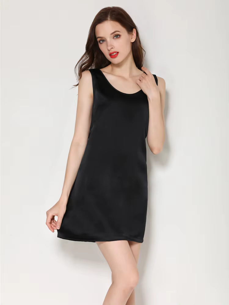 Silk Shift Mini Dress