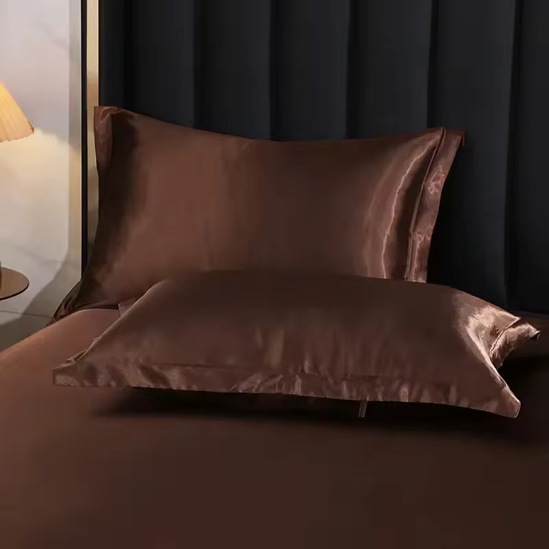 2pcs Silk Pillowcase - Ruffled Edge