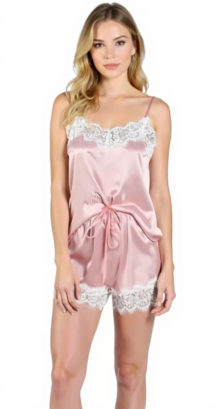 Lace Silk Pajama Set