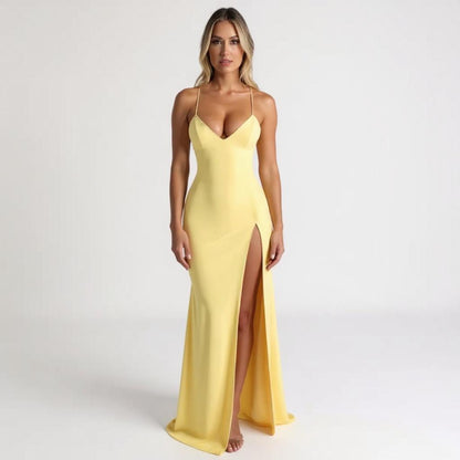 Silk High-Slit Gown
