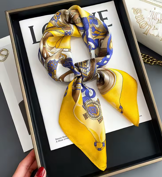 100% Mulberry Silk Scarf - 65x65cm