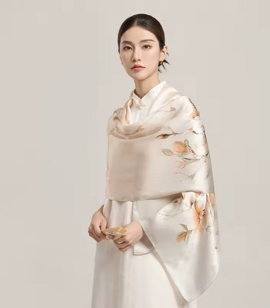 100% Silk Scarf - 170x50cm