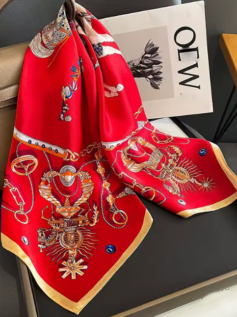 100% Mulberry Silk Scarf - 65x65cm