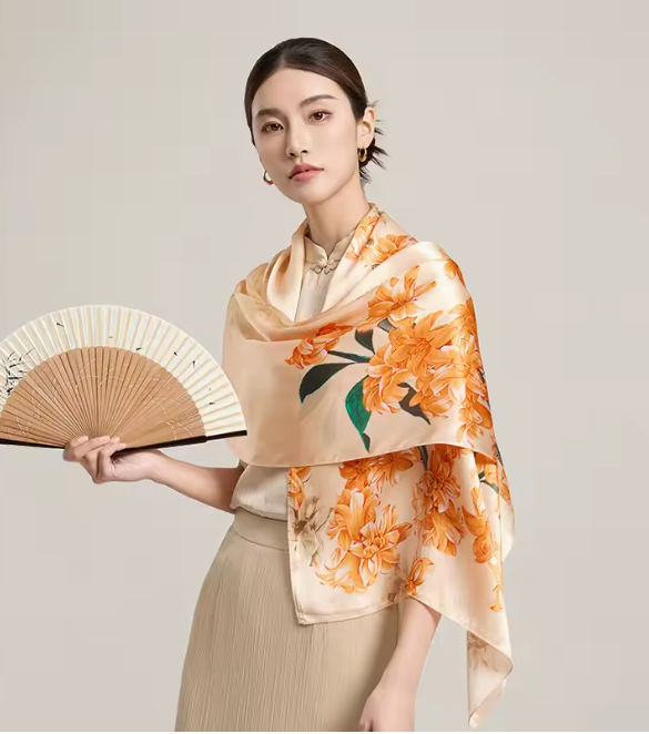 100% Silk Scarf - 170x50cm