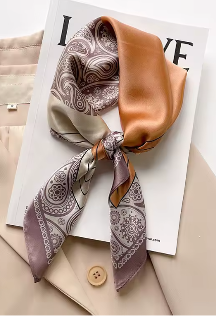 100% Mulberry Silk Scarf - 65x65cm