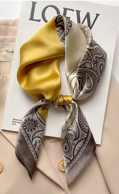 100% Mulberry Silk Scarf - 65x65cm