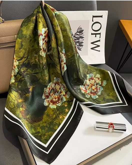 100% Mulberry Silk Scarf - 65x65cm